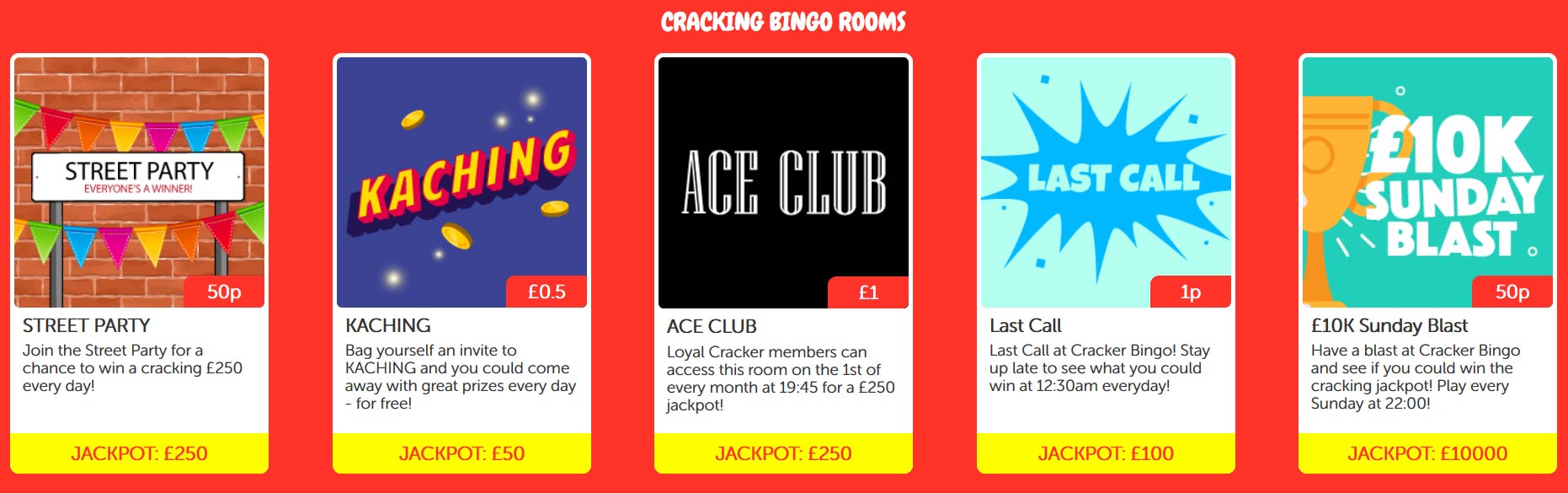 Cracker Bingo Games