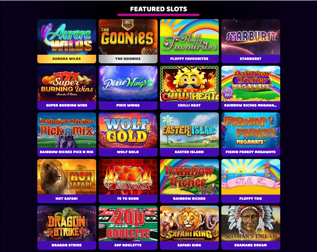 Featured Slots at Cash Arcade