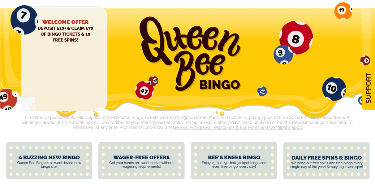 Queen Bee Bingo Welcome Offer