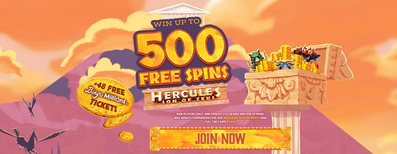 Zeus Bingo Welcome Offer Free Spins